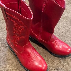 bebe Red Girls' Western-Style Boots